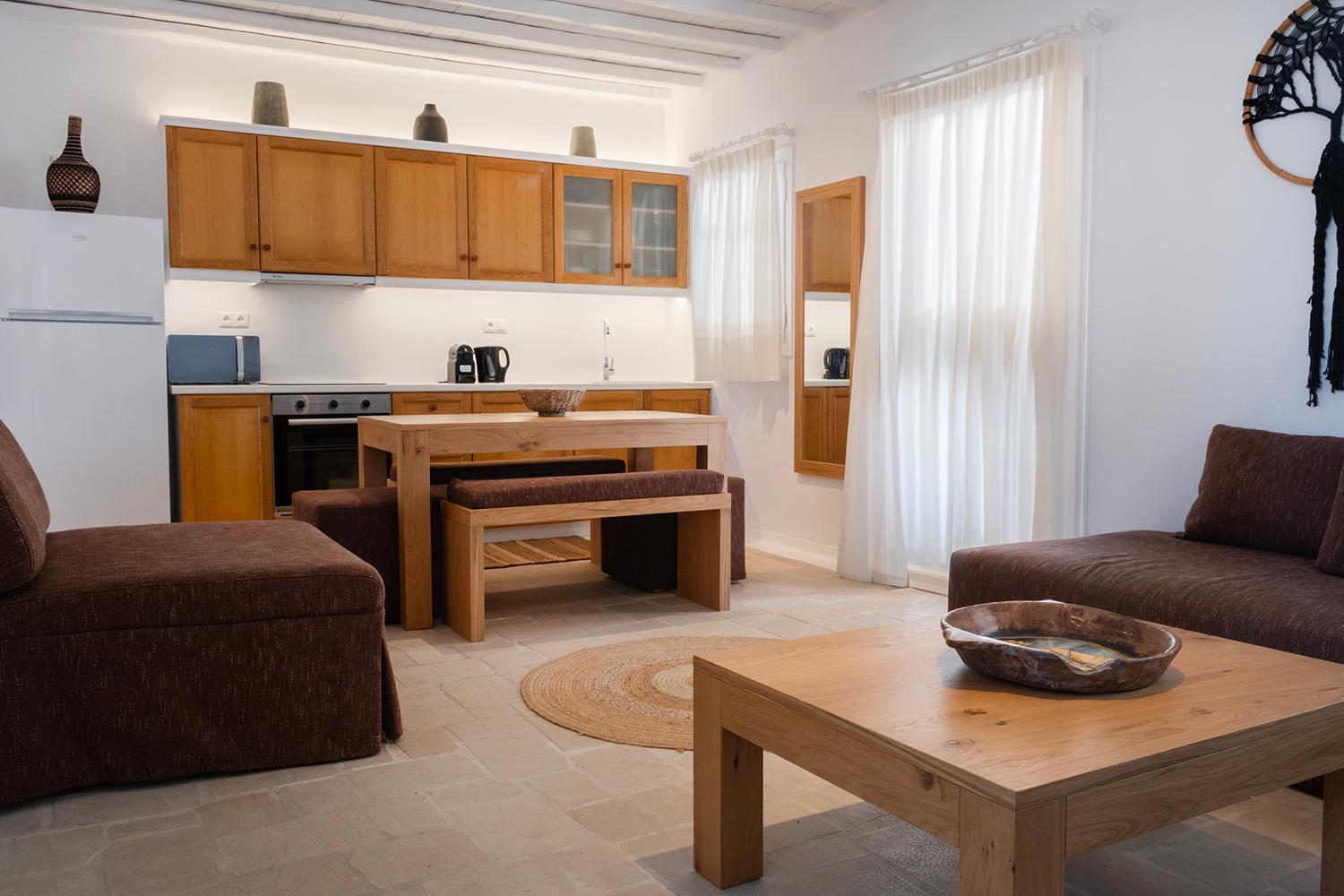 Mykonian Style W Shared Pool Houses & Nighttime Security Guard 오르노스 외부 사진