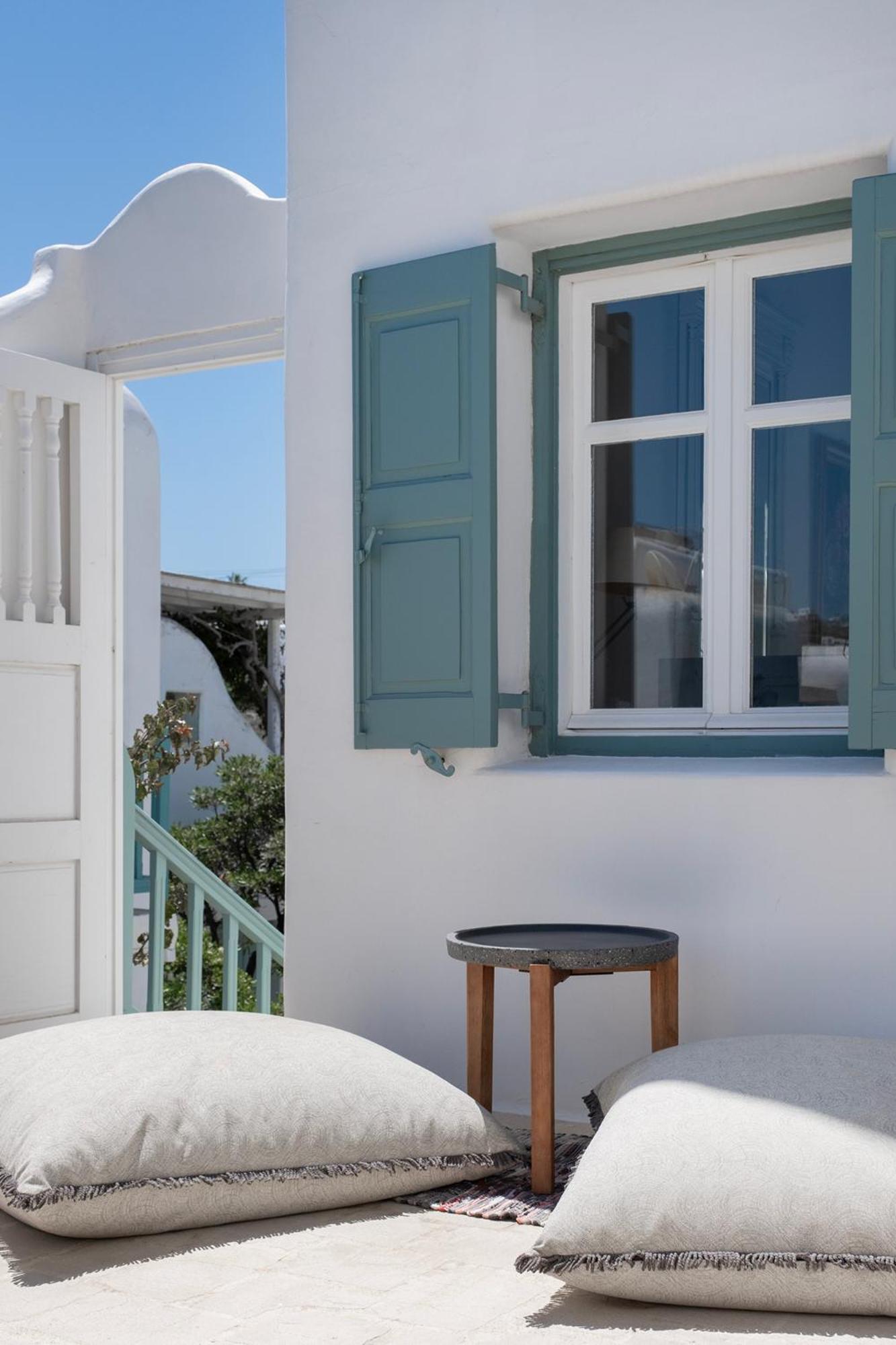 Mykonian Style W Shared Pool Houses & Nighttime Security Guard 오르노스 외부 사진