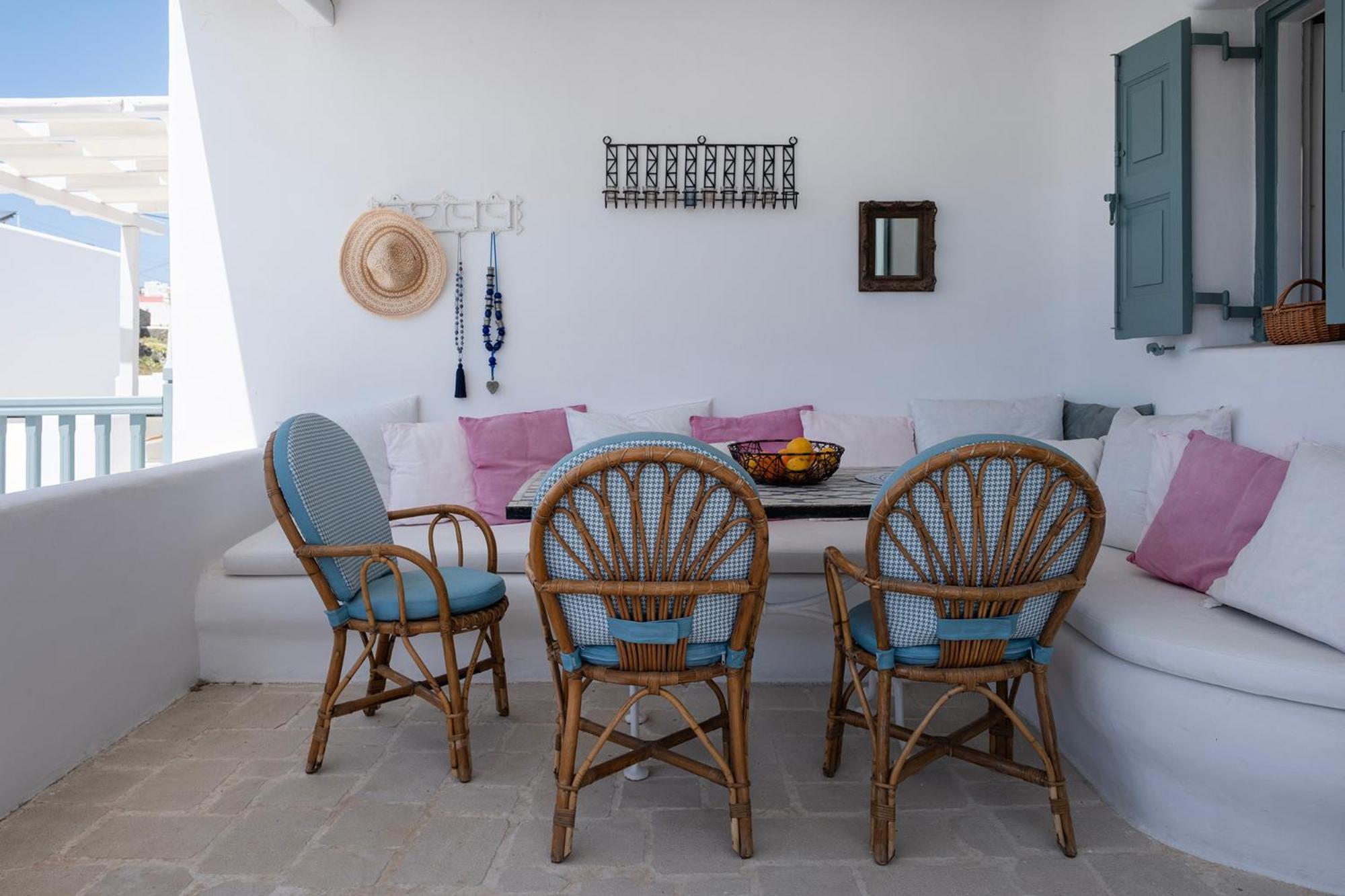 Mykonian Style W Shared Pool Houses & Nighttime Security Guard 오르노스 외부 사진