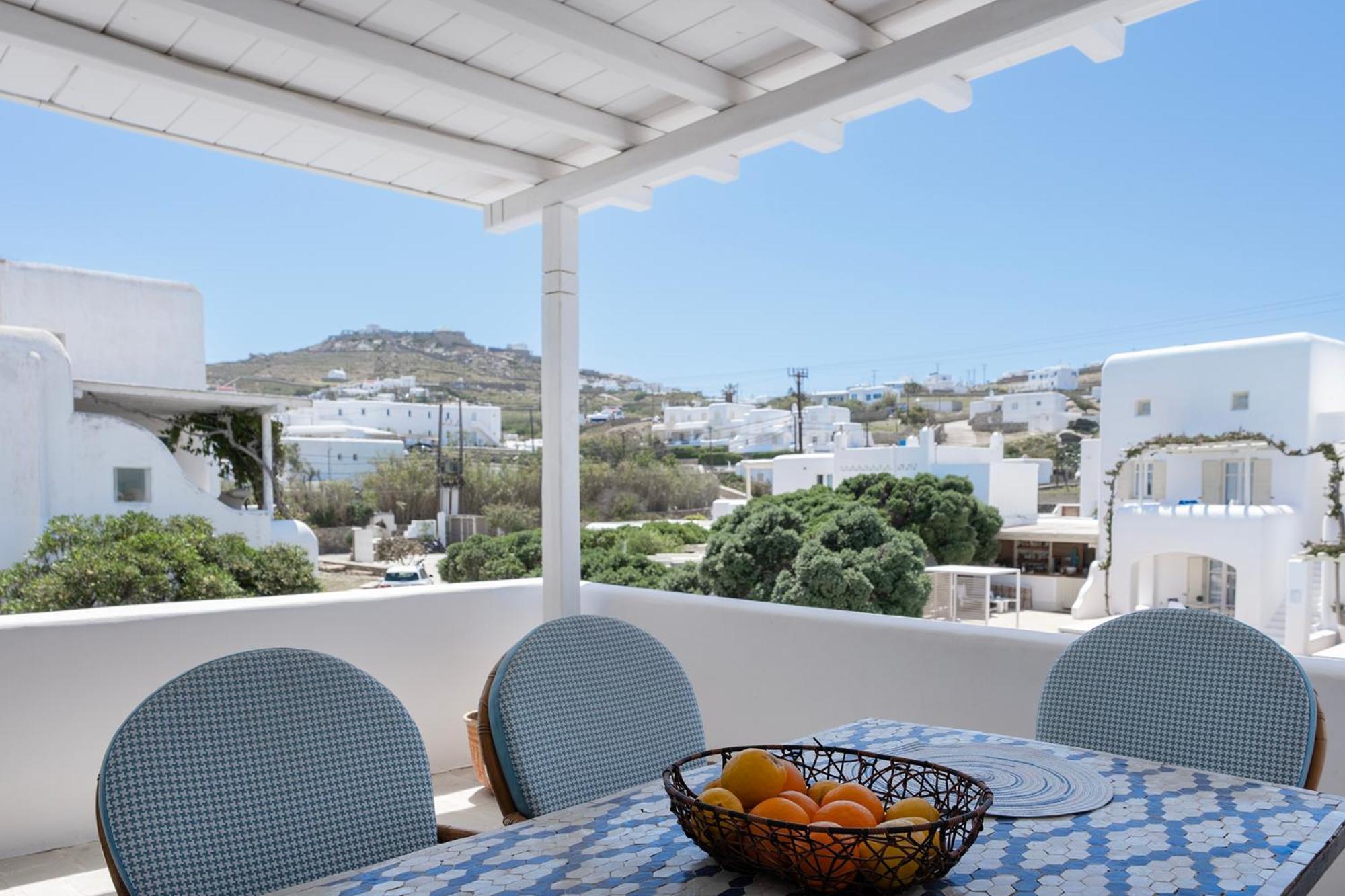 Mykonian Style W Shared Pool Houses & Nighttime Security Guard 오르노스 외부 사진