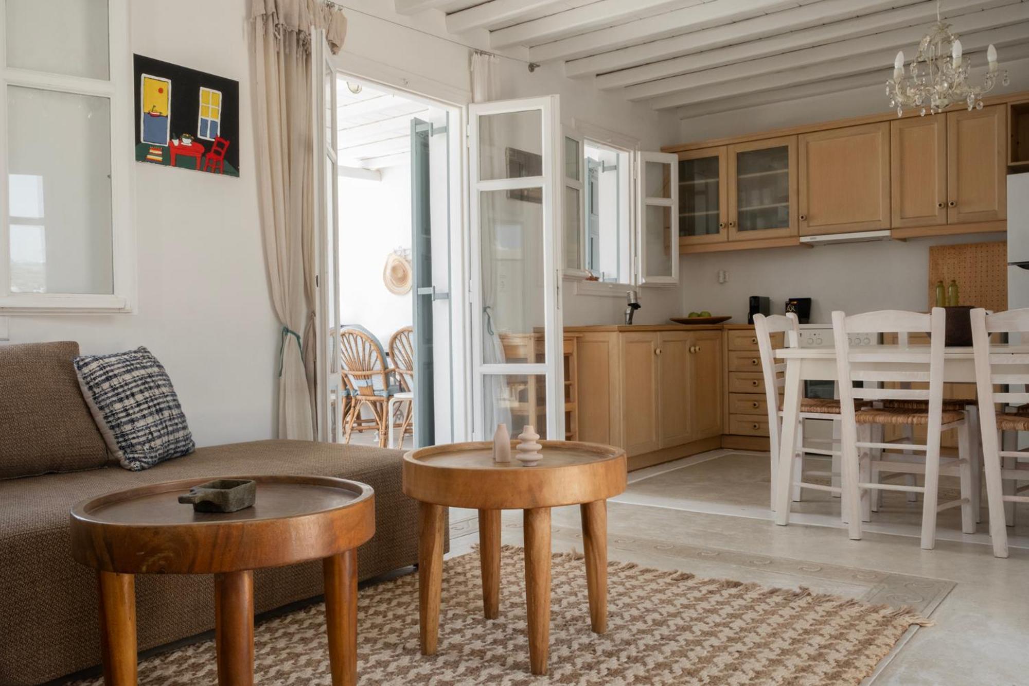 Mykonian Style W Shared Pool Houses & Nighttime Security Guard 오르노스 외부 사진