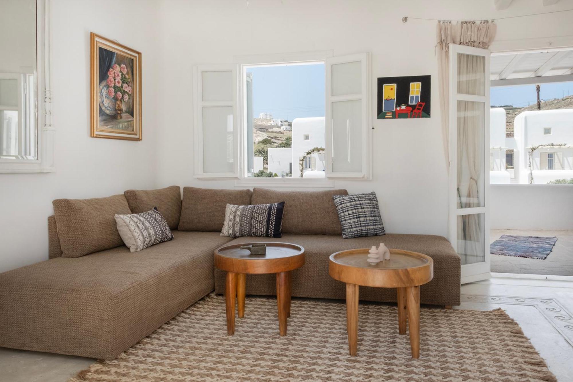 Mykonian Style W Shared Pool Houses & Nighttime Security Guard 오르노스 외부 사진